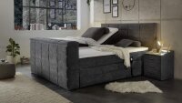 Boxspringbett DENVER Stoff anthrazit Motor und TV-Halterung