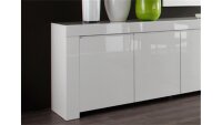 Sideboard AMALFI weiß echt hochglanz lackiert 210 cm breit