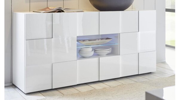 Sideboard DAMA 2 Kommode in weiß Lack 181 cm