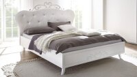 Polsterbett LIVEA Bett 180x200 weiß Lederlook und...