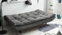 Schlafsofa PATCH 2 Funktionssofa Stoff stone mit Bettkasten