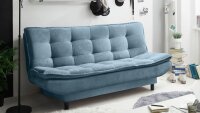 Schlafsofa PATCH 2 Funktionssofa Stoff denim mit Bettkasten