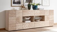 Sideboard MIROS 8 in Eiche Sonoma Dekor mit Siebdruck 241