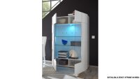 Vitrine DAMA Schrank Buffet in anthrazit Hochglanz Lack