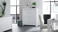 Highboard FIRENZE Schrank Kommode in weiß matt lackiert