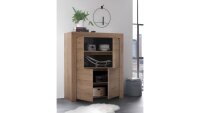 Highboard FIRENZE Schrank Kommode Wohnzimmer Eiche Cadiz