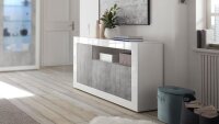 Sideboard URBINO Kommode in weiß Lack und Beton 138x86