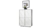 Highboard CARRARA Marmor-Optik weiß Wohnzimmerschrank