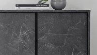 Highboard CARRARA Marmor-Optik anthrazit Wohnzimmer