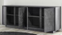 Sideboard CARRARA Marmor-Optik und anthrazit Kommode