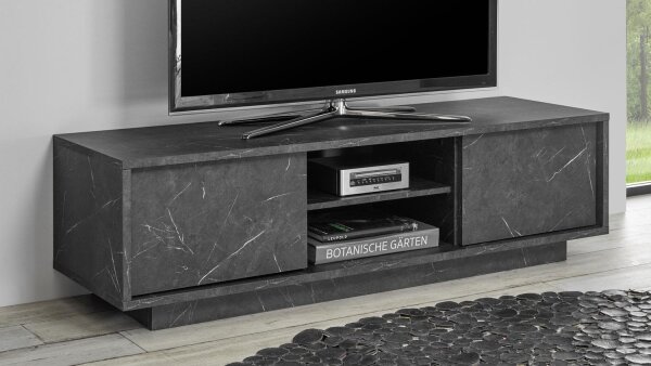 Lowboard CARRARA Marmor-Optik und anthrazit TV-Board