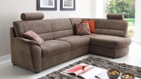 Ecksofa PANDORAS Sofa Wohnlandschaft in schlamm braun 251