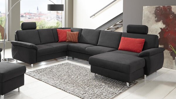 Wohnlandschaft WINSTON Ecksofa Sofa Polstermöbel anthrazit