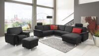 Wohnlandschaft WINSTON Ecksofa Sofa Polstermöbel anthrazit