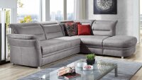 Ecksofa BENTLEYS Wohnlandschaft Sofa Polstermöbel in steeel-grau 261 cm