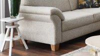 Sofa BORKUM 3-Sitzer in Stoff natur mit Federkern 186 cm Landhausstil