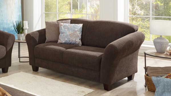 Sofa GOTLAND 2-Sitzer Couch Stoff espresso braun inkl Federkern 163 cm