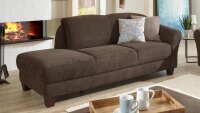 Garnitur GOTLAND Sofa Recamiere Stoff esspresso braun inkl. Federkern