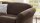 Garnitur GOTLAND Sofa Recamiere Stoff esspresso braun inkl. Federkern