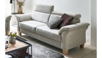 Sofa 3-Sitzer AMELAND Stoff natur mit Federkern