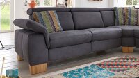 Ecksofa MOTION 2 in Microfaser anthrazit 272x242 cm