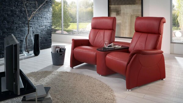 Kino Sessel ADAIR Homecinema Leder ziegel rot mit Funktion