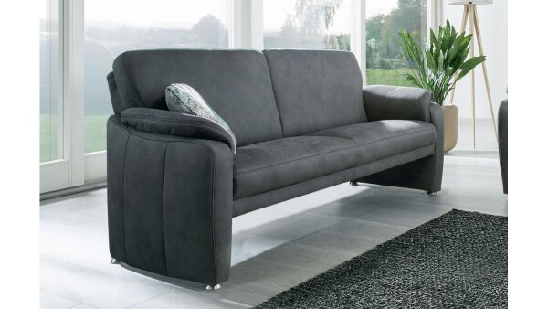 Sofa HAMPTON 3-Sitzer Stoff anthrazit mit Federkern 190 cm