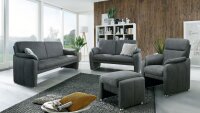 Sofa HAMPTON 3-Sitzer Stoff anthrazit mit Federkern 190 cm