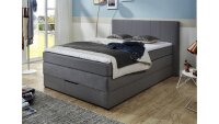 Boxspringbett FLORIDA BX1330 Stoff graphit Topper 140x200