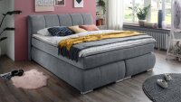 Boxspringbett MALIN 180x200 Doppeltbett anthrazit inkl. Topper