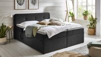 Doppelbett GABRIOLA Boxbett grau mit Motor Topper 180x200