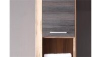 Hochschrank Badezimmer CANCUN Nussbaum Satin braun Touchwood