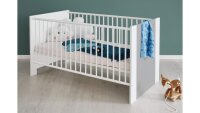 Babybett PASI Kinderbett Babyzimmer weiß grau...