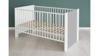 Babybett PASI Kinderbett Babyzimmer weiß grau 70x140 cm