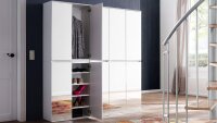 Garderobenschrank MIRROR Schuhschrank 10-trg Spiegelfront