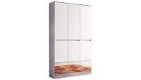 Garderobenschrank MIRROR Schuhschrank 6-trg Spiegelfront