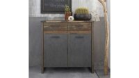 Kommode PRIME 2-türig Schrank Old Wood Matera grau