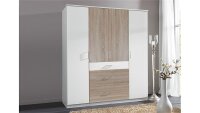 Kleiderschrank CLICK Weiß Sonoma Eiche sägerau 180 cm