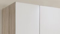 Kleiderschrank FREIBURG Front weiß Korpus Eiche sägerau Spiegel B 270 cm