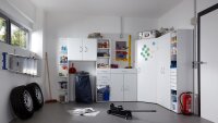 Garagenschrank Multi Room Regalsystem in Alpinweiß