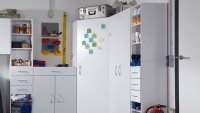 Garagenschrank Multi Room Regalsystem in Alpinweiß