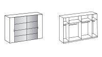 Kleiderschrank LOTTO LACK in Pearlglanz Softwhite Alpinweiß