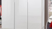 Kleiderschrank NEW YORK D Pearlglanz Softwhite 135 cm