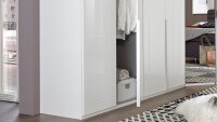 Kleiderschrank NEW YORK D Pearlglanz Softwhite 180 cm