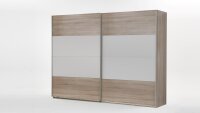 Schwebetürenschrank EASY PLUS Eiche Sonoma weiß 225x210