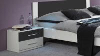 Schlafzimmer NORA in weiß und anthrazit  Doppelbett Kleiderschrank