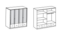 Kleiderschrank IMAGO Schrank Schlafzimmerschrank in weiß 180 cm