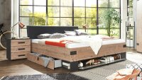 Funktionsbett STOCKHOLM silver fir graphit Polster 180x200