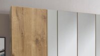 Kleiderschrank VANEA Schrank Plankeneiche Spiegel 270 cm