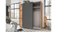 Schwebetürenschrank CARDIFF Eiche graphit 180 cm